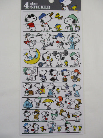 Cute Kawaii Kamio Peanuts Snoopy Sticker Sheet B - for Journal Planner Craft Agenda Scrapbook Stationery Schedule