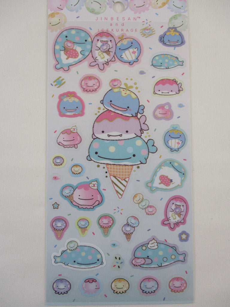 Cute Kawaii San-X Jinbesan Whale Sticker Sheet 2024 - A - for Planner Journal Scrapbook Craft Organizer Schedule