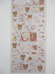 Cute Kawaii San-X Rilakkuma Bear Korilakkuma and Chairoikoguma Tea Time Sticker Sheet 2023 - A - for Planner Journal Scrapbook Craft Agenda Schedule