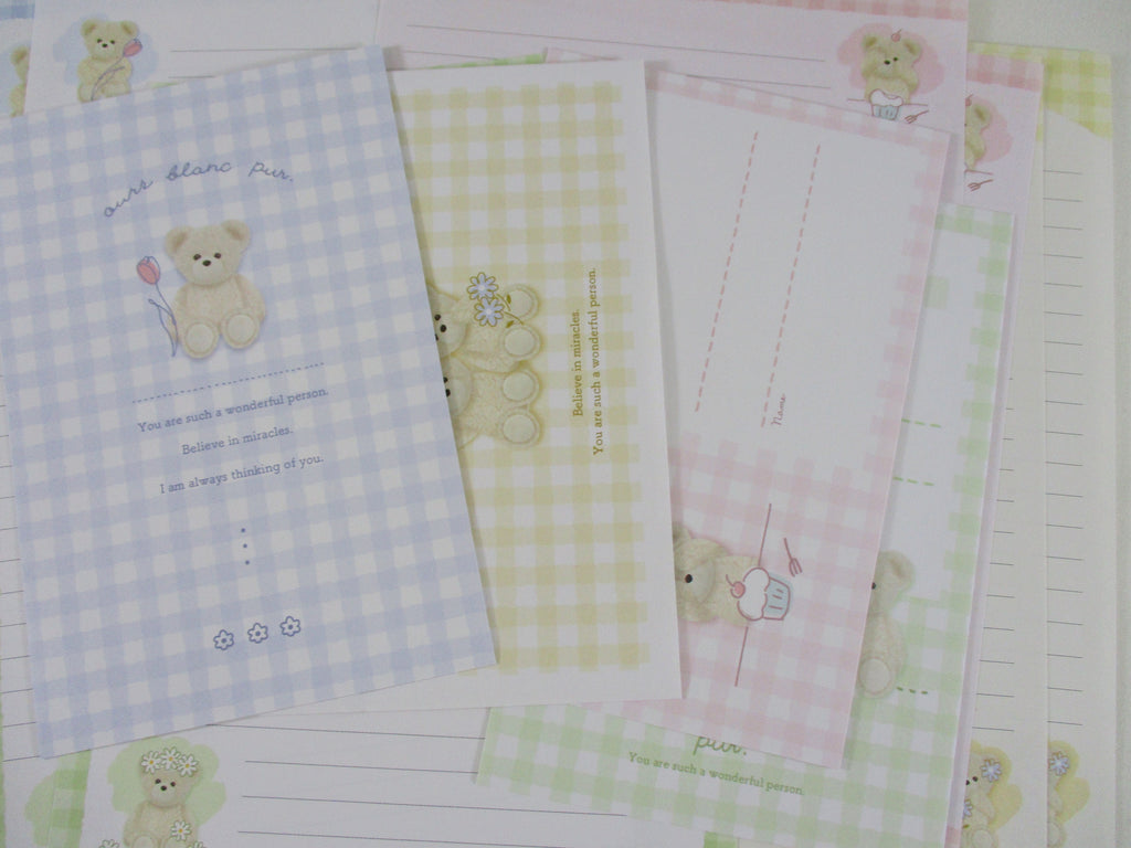 Cute Kawaii Crux Bear Wonderful Letter Sets Stationery - writing paper envelope stationery Penpal