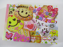 Cute Kawaii VHTF Vintage Collectible Kamio Happy Mood Joyous Cookies Sweets Food Snack 4 x 6 Inch Notepad / Memo Pad - Stationery Designer Paper Collection