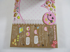 Cute Kawaii VHTF Vintage Collectible Kamio Happy Mood Joyous Cookies Sweets Food Snack 4 x 6 Inch Notepad / Memo Pad - Stationery Designer Paper Collection