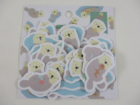 Cute Kawaii World Craft mrfs Flake Stickers Sack - Otter A - for Journal Agenda Planner Scrapbooking Craft