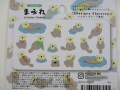 Cute Kawaii World Craft mrfs Flake Stickers Sack - Otter A - for Journal Agenda Planner Scrapbooking Craft