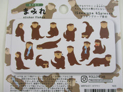 Cute Kawaii World Craft mrfs Flake Stickers Sack - Otter B - for Journal Agenda Planner Scrapbooking Craft