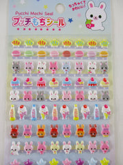 Cute Kawaii Lemon Rabbit Sweets Food Animal Sponge Puffy Sticker Sheet - for Journal Planner Craft Agenda Schedule Scrapbook Stationery