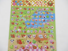 Cute Kawaii Lemon Animal Fresh Strawberry Sport Healthy Sweet Food Clover Cat Dog Rabbit Large Sponge Puffy Sticker Sheet - for Journal Planner Craft Stationery Scrapbook Notebook Agenda Schedule