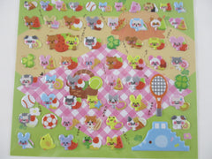 Cute Kawaii Lemon Animal Fresh Strawberry Sport Healthy Sweet Food Clover Cat Dog Rabbit Large Sponge Puffy Sticker Sheet - for Journal Planner Craft Stationery Scrapbook Notebook Agenda Schedule