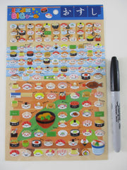 Cute Kawaii Lemon Expression Food Sushi Rice Ball Large Sponge Puffy Sticker Sheet - for Journal Planner Craft Stationery Scrapbook Notebook Agenda Schedule