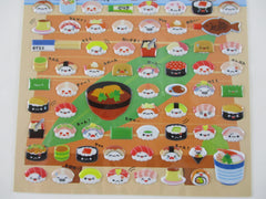 Cute Kawaii Lemon Expression Food Sushi Rice Ball Large Sponge Puffy Sticker Sheet - for Journal Planner Craft Stationery Scrapbook Notebook Agenda Schedule