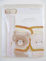 Cute Kawaii Crux Tarochan Bear Bakery Bread Toast Breakfast Letter Set Pack - Stationery Writing Paper Penpal