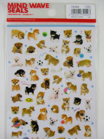 Cute Kawaii Dog Puppies Photo Sticker Sheet - for Journal Planner Agenda Stationery Scrapbook Craft