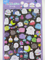 Cute Kawaii Amechan Candy Drop Style Sticker Sheet - Ghost Halloween Stars Party - for Journal Planner Craft Agenda Organizer Scrapbook Stationery