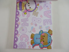 Cute Kawaii HTF Vintage Collectible Crux Choco Bear Love 4 x 6 Inch Notepad / Memo Pad - Stationery Designer Paper Collection