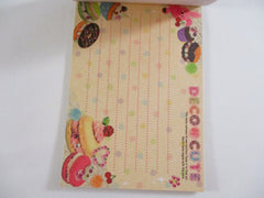 Cute Kawaii HTF Vintage Collectible Q-Lia Deco Cute Sweet Food Theme 4 x 6 Inch Notepad / Memo Pad - Stationery Designer Paper Collection