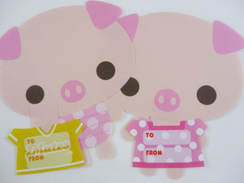 Cute Kawaii Q-Lia Pig Costume Dressed up Mini Gift Note Sheets - Small Writing Note Set Stationery - Collectible