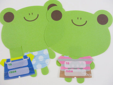 Cute Kawaii Q-Lia Frog Costume Dressed up Mini Gift Note Sheets - Small Writing Note Set Stationery - Collectible