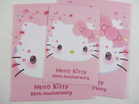 Cute Kawaii Sanrio Hello Kitty 50th Anniversary Letter Set - Writing Papers Envelope Stationery Gift preowned