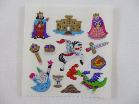 Sandylion King Castle Kingsom Glitter Sticker Sheet / Module - Vintage & Collectible