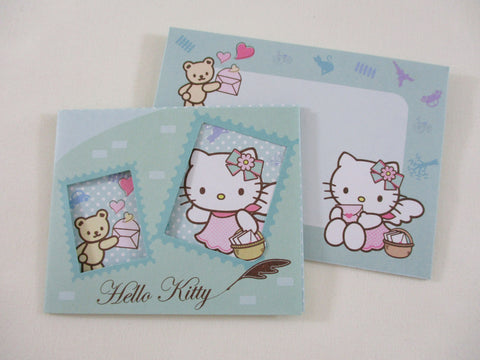 Cute Kawaii HTF Collectible Sanrio Hello Kitty Angle Mini Gift Message Card 2008 - Small Writing Note Envelope Set Stationery