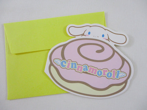 Cute Kawaii HTF Collectible Sanrio Cinnamoroll Mini Gift Message Card 2006 - Small Writing Note Envelope Set Stationery