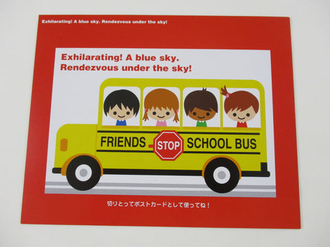 Rare ❤︎ Vintage *ੈ✩‧₊˚ Collectible - Cute Kawaii DIY School Bus Postcard