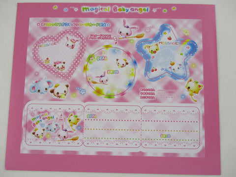 Rare ❤︎ Vintage *ੈ✩‧₊˚ Collectible ✿  Gift - Cute Kawaii DIY Paper Cut-outs Note Cards / Tags / Bookmarks - Magical Baby Angel Rabbit Animal Panda Elephant