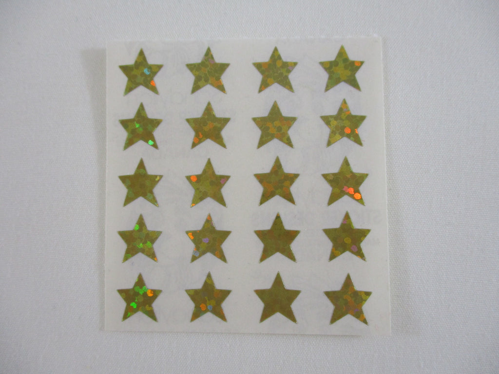 Sandylion Gold Stars Glitter Sticker Sheet / Module - Vintage & Collectible