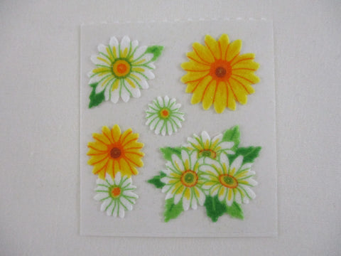 Sandylion Flower Fuzzy Sticker Sheet / Module - Vintage & Collectible