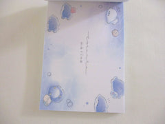 Cute Kawaii Q-lia Marine Ocean Animal Whale beach blue Mini Notepad / Memo Pad - Stationery Designer Writing Paper Collection