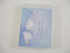 Cute Kawaii Q-lia Whale Penguin Marine Ocean Blue Mini Notepad / Memo Pad - Stationery Designer Writing Paper Collection