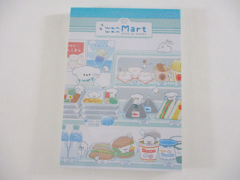 Cute Kawaii Q-lia Dog Wan Wan Mart 4 x 6 Inch Notepad / Memo Pad - Stationery Designer Paper Collection