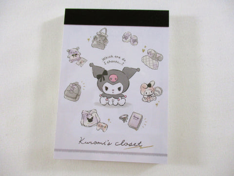 Cute Kawaii Kamio Kuromi Closet Mini Notepad / Memo Pad - Stationery Designer Paper Collection