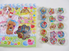 Cute Kawaii Crux Candy Drop Style Flake Stickers Sack - Dog Animal Patissiere Sweet Strawberry - for Journal Planner Agenda Craft Scrapbook