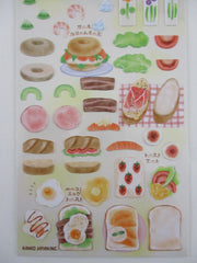 Cute Kawaii Kamio Create Custom Series Sticker Sheet - Fresh Sandwich Bagel - for Journal Planner Craft Agenda Organizer Scrapbook