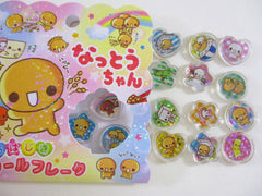 Cute Kawaii Crux Candy Drop Style Flake Stickers Sack - Natto chan - for Journal Planner Agenda Craft Scrapbook