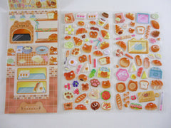 Cute Kawaii Crux Sticker + Display Set - Bakery Shop Bread - for Journal Planner Craft Agenda Organizer Scrapbook Stationery Gift