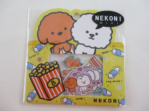 Cute Kawaii Nekoni Stickers Flake Sack - Dog Puppies Pet Best Friend - for Journal Planner Craft Scrapbook Collectible Diary Project Gift