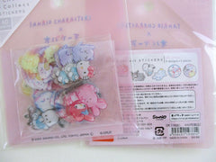 Cute Kawaii Sanrio Characters Flake Stickers Sack - Cheerful Hello Kitty Purin My Melody Pochacco Cinnamoroll - Collectible Gift Journal Diary New preowned