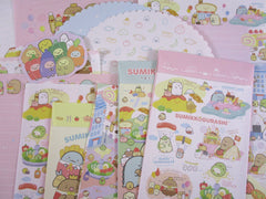 Cute Kawaii San-X Sumikko Gurashi Sushi Bakery Town Letter Sets - Writing Paper Envelope Stationery Penpal