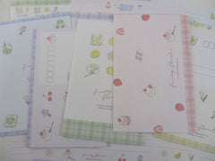 Cute Kawaii Crux Fruity Floral Lemon Strawberry Kiwi Cherry Banana Letter Sets Stationery - writing paper envelope