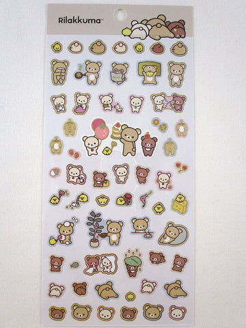 Cute Kawaii San-X Rilakkuma Strawberry Sticker Sheet 2024 C - for Planner Journal Scrapbook Craft Notebook Gift (Copy)