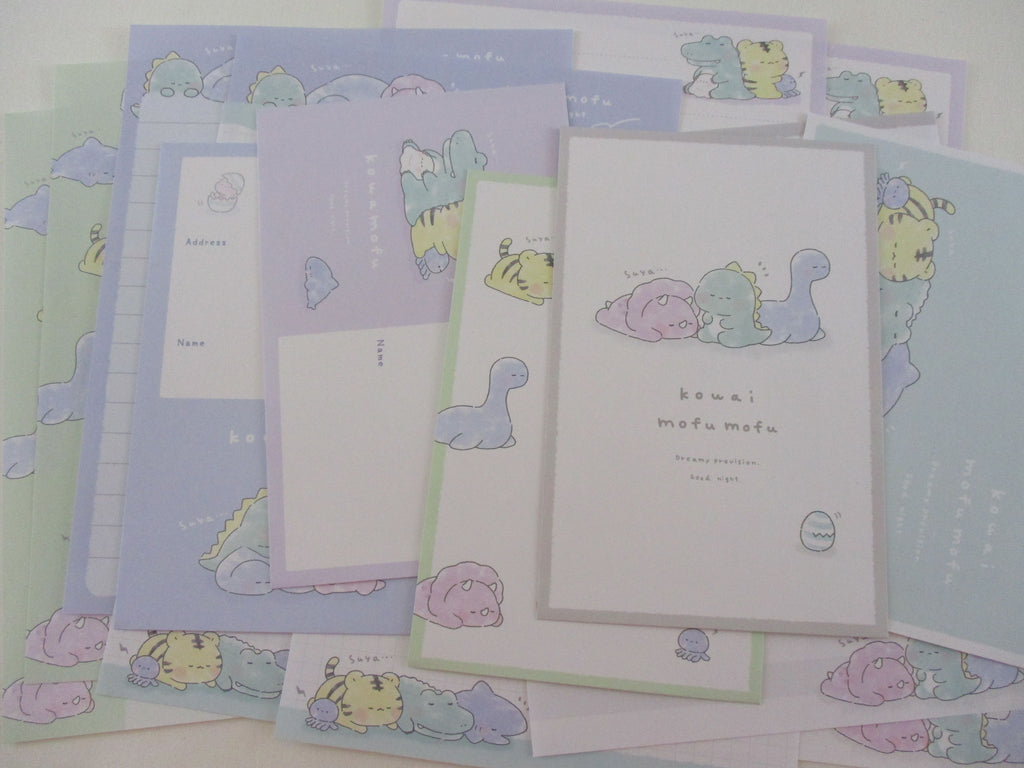 Cute Kawaii Kamio Dino Kouai mofu Crocs Tiger Letter Sets - Stationery Writing Paper Envelope