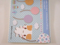 Cute Kawaii Sanrio Masyumaro Fuwa Nyanko Cat 4 x 6 Inch Notepad / Memo Pad preowned - Stationery Designer Paper Collection Gift