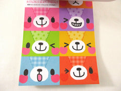 Cute Kawaii HTF Vintage Rare Collectible Crux Bear's Box 4 x 6 Inch Notepad / Memo Pad - Stationery Designer Paper Collection Gift