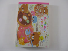 Cute Kawaii VHTF Vintage Rare Collectible Crux Bear Kuma Cafe Time 4 x 6 Inch Notepad / Memo Pad - Stationery Designer Paper Collection Gift