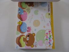 Cute Kawaii VHTF Vintage Rare Collectible Crux Bear Kuma Cafe Time 4 x 6 Inch Notepad / Memo Pad - Stationery Designer Paper Collection Gift