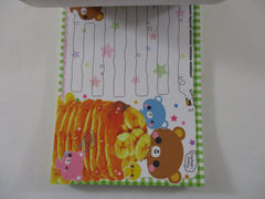 Cute Kawaii VHTF Vintage Rare Collectible Crux Bear Kuma Cafe Time 4 x 6 Inch Notepad / Memo Pad - Stationery Designer Paper Collection Gift