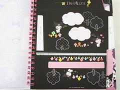 Cute Kawaii Sanrio Kuromi 6.25 x 7.25 in Creative DIY Spiral Notebook Notepad 2010 - Stationery Designer Paper Collection Journal Scrapbook - preowned