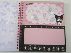 Cute Kawaii Sanrio Kuromi 6.25 x 7.25 in Creative DIY Spiral Notebook Notepad 2010 - Stationery Designer Paper Collection Journal Scrapbook - preowned